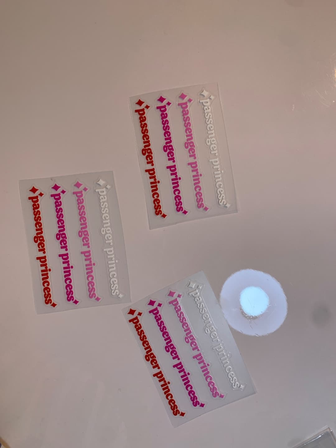 Passenger princess sticker (set of 4)
